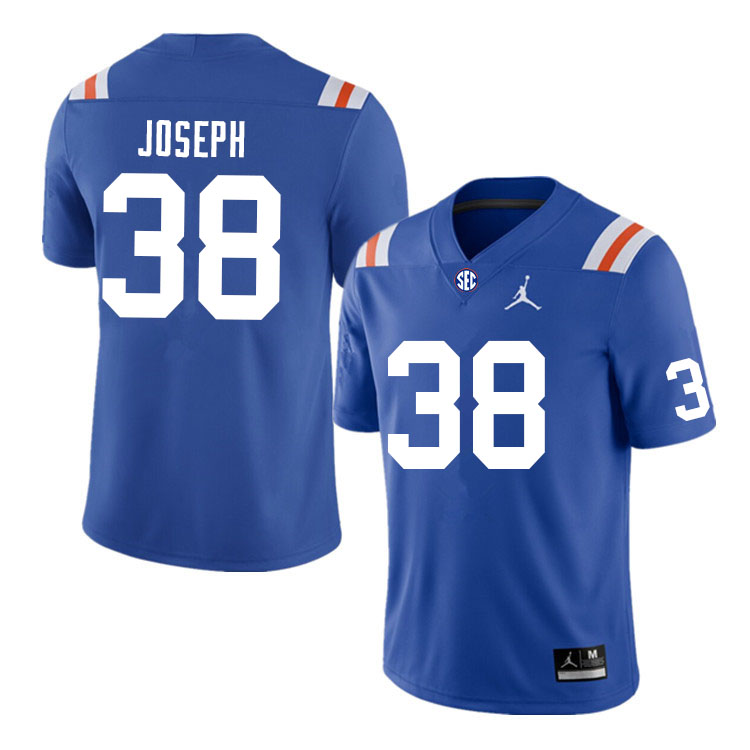 Men #38 Carlson Joseph Florida Gators College Football Jerseys Sale-Throwback